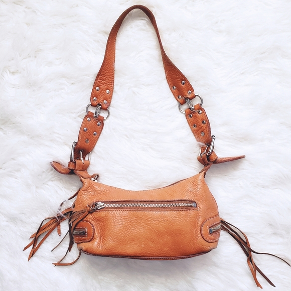 Roots Bags | Roots Pebbled Leather Baguette Bag Purse Tassels | Poshmark